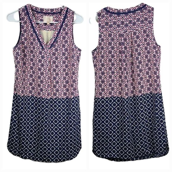 Urban Outfitters Skies are Blue Sleeveless Shift Tank Dress Colorful Pink Floral - Picture 3 of 14